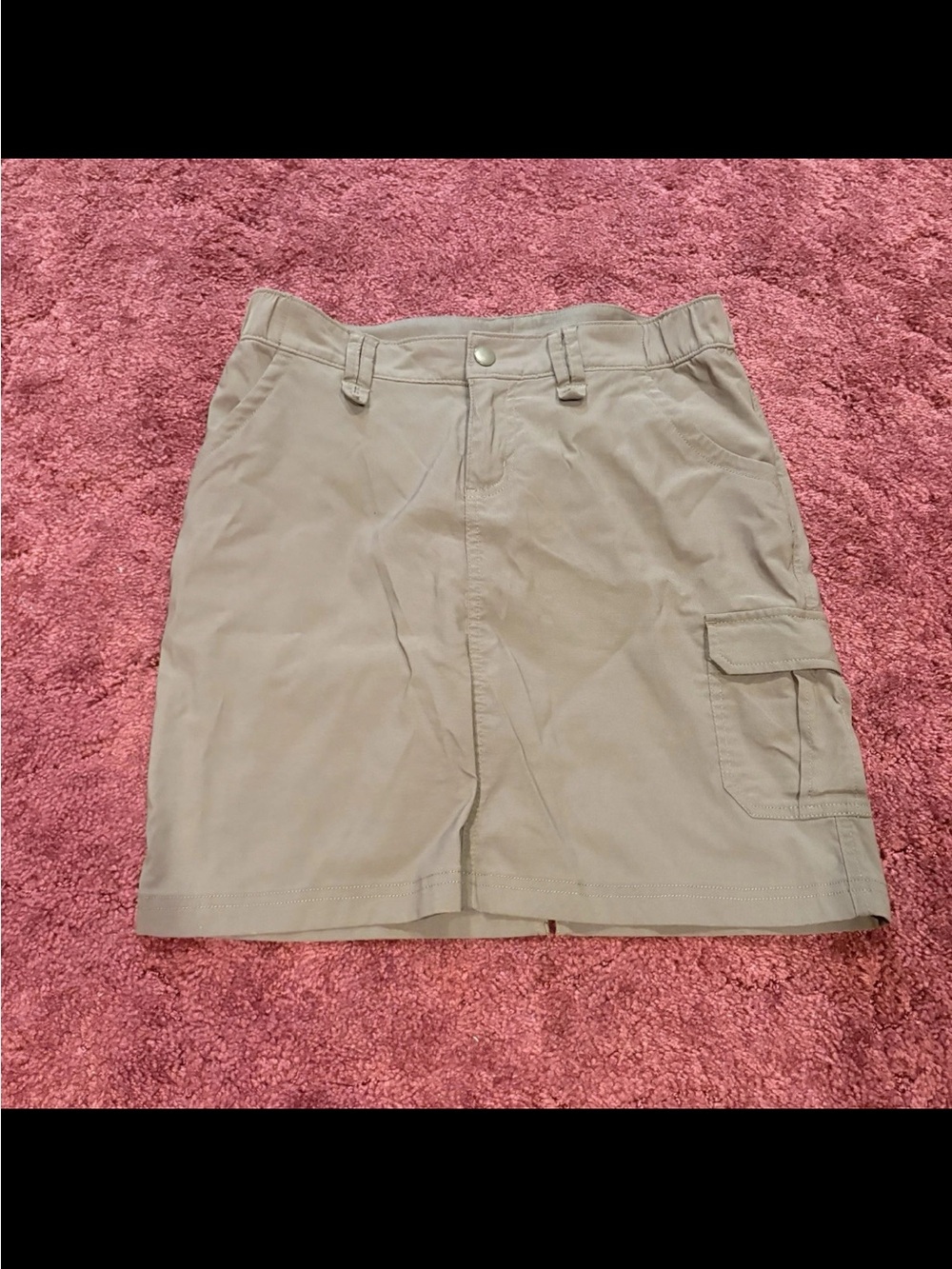 Duluth Trading Co. Women's Olive Green Midi Utility Skirt
